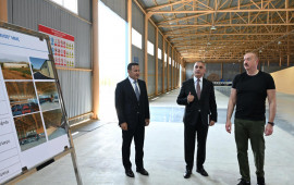 Prezident İlham Əliyev Xocalı kərpic zavodunun açılışında iştirak edib  FOTO