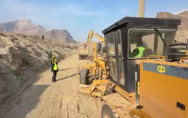 Naxçıvan dəmir yolunun Ermənistanla sərhədində tikinti işlərindən görüntülər 